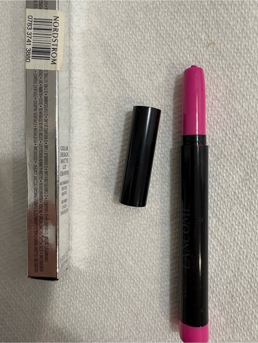 Lancome Matte Lip Crayon — Vivid Fuchsia Pink